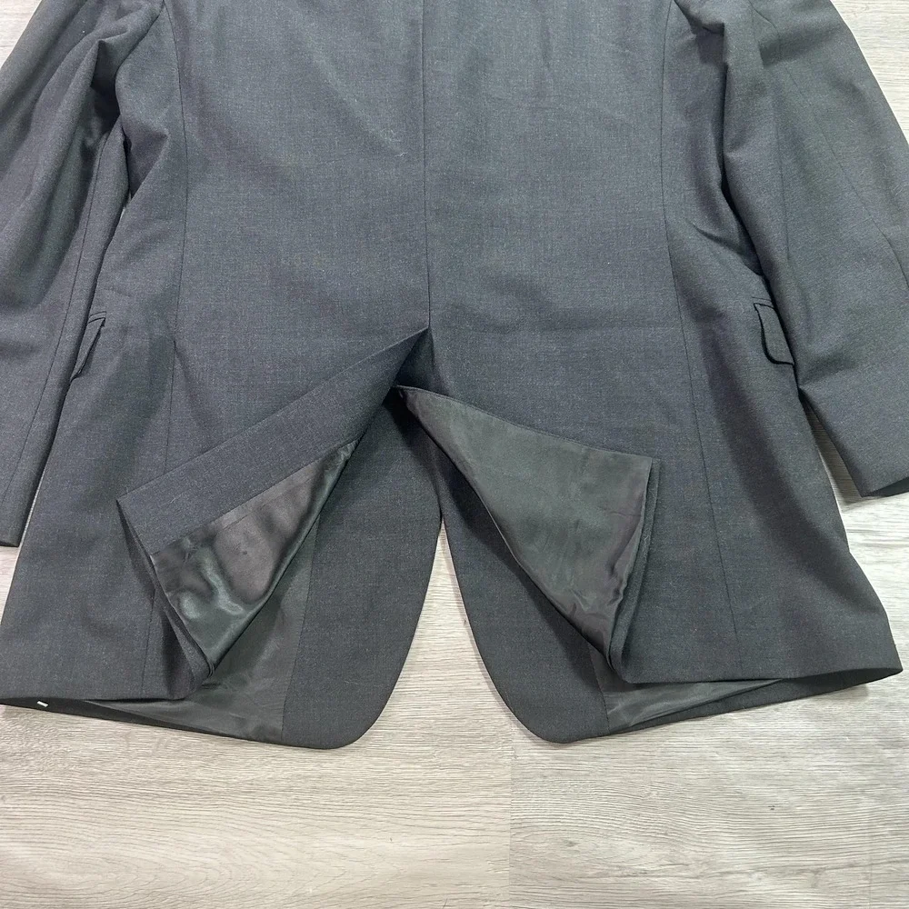 Brooks Brothers Blazer Mens 41L Charcoal Gray Wool 346 Stretch Sport Coat Jacket